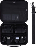 Medium Camera Case Bag for Canon/Sony/Nikon Camera and Multiple Lens Black | Hard Travel Carrying Case Bag for Canon/Sony/Nikon DSLR SLR Mirrorless Camera and Multiple Lens with 3 Dividers by LTGEM