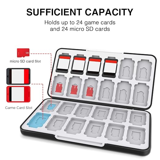 HEIYING Game Card Case Compatible with NINTENDO SWITCH 2 / Micro SD Cards | Portable Game Card Holder, Hard ABS Shell with Soft Silicone Lining, Dedicated Card Slots,Magnetic Closure for Easy Access - Image 2