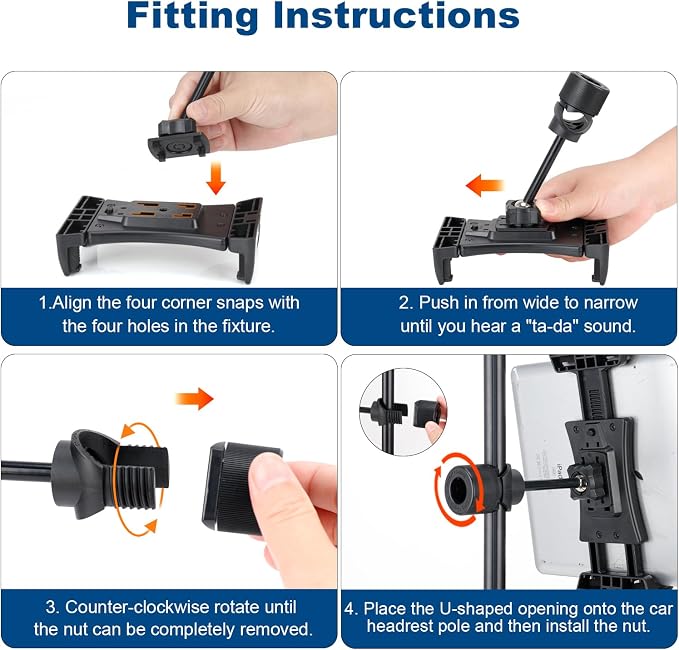 koolehaoda Tablet Mount Holder for Mic Stand, Adjustable 4.7"-12.9" | Microphone Music Stand iPad iPhone Holder, Fits Tablets & Smartphones, Universal Clamp for Stage Live Streaming Karaoke - Image 7