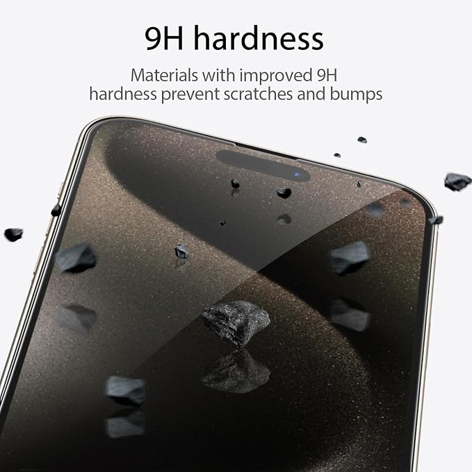 3 Pack Privacy Screen Protector for iPhone 15 Pro Max+3 Pack Camera Lens Protector with Tempered Glass, Touch Sensitive and Case Friendly (iP-15 pro max) - Image 7