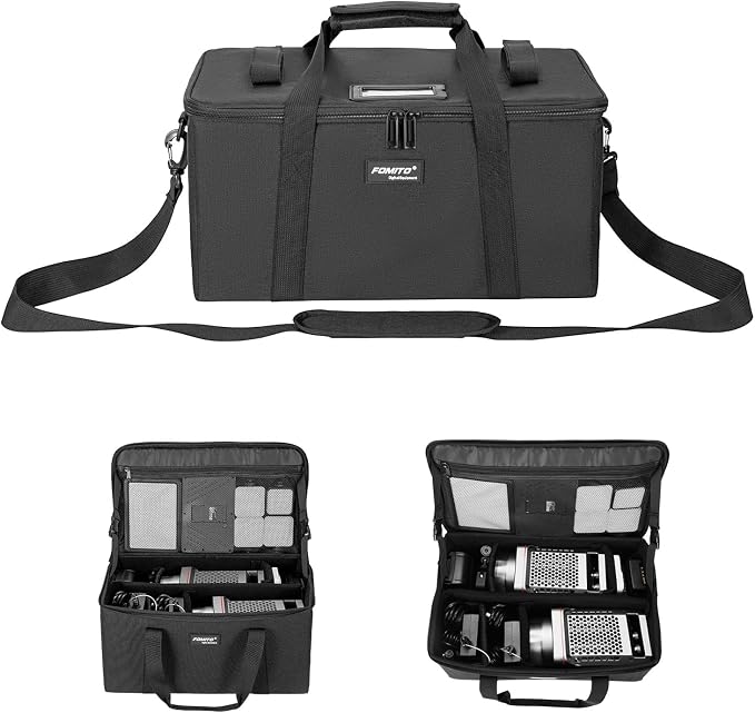FOMITO AB-27B Foldable Camera Storage Bag 44x30x22cm Shockproof Case for DSLR, Gimbal, Drone Heavy-Duty Handle by FOMITO