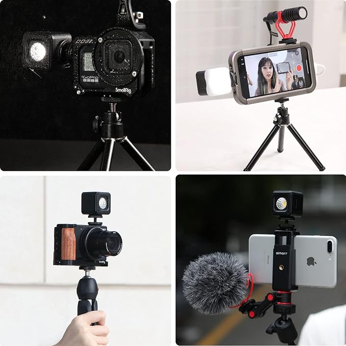 SmallRig 3 Pack RM01 Mini LED Video Lighting Kit, Lume Cube Camera Light | Dimmable 5600K CRI95, Portable, Waterproof, with 8 Color Filters, Barndoor, Diffuser, for Macro Photography, Stop Motion - Image 9