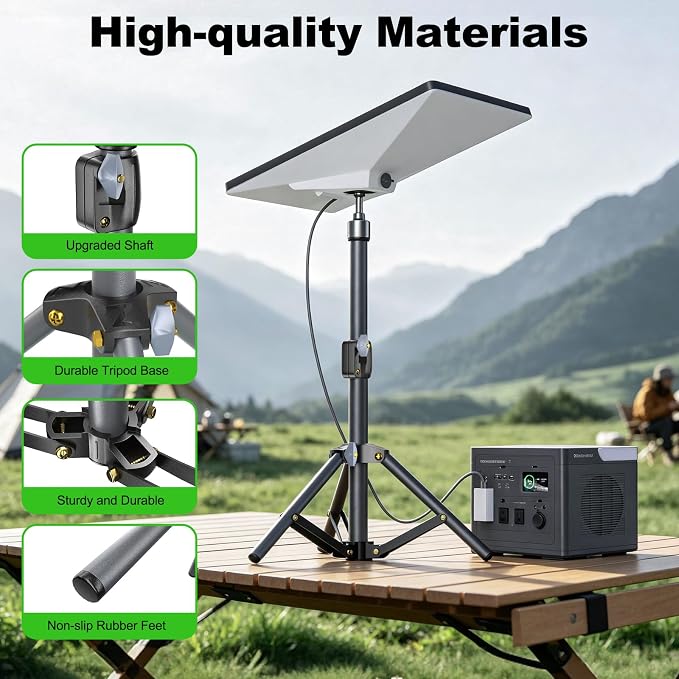 for Starlink Mini Tripod Stand Mount with Adapter Kit Accessories | Adjustable Height Tripod Mounting Adapter Compatible with Starlink Mini,Portable Sturdy Stand for Outdoor Camping, Travel, Rv - Image 3