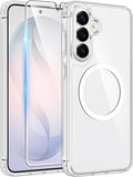 FNTCASE for Samsung Galaxy S26 Case, Fit for Magsafe, with Screen Protector | Clear Anti Yellowing Magnetic Back, 14FT Military Grade Drop Protection, Shockproof Protective Phone Cover, Transparent by FNTCASE