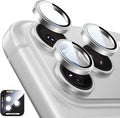 MAGIC JOHN 2 pack for iPhone 17 Pro Max/17 Pro Camera Lens Protector,Sliver | [Alignment Kit&1:1 Invisible Fit] 9H Aerospace Tempered Glass, Ultra HD, Metal Individual Ring by MAGICJOHN