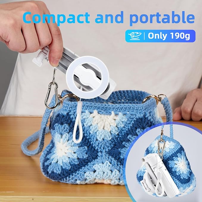 MQOUNY for Magsafe Tripod Stand for iPhone,Portable Pocket Size Selfie Stick with Rechargeable Remote and Metal Ring,Extendable Detachable Cell Phone Tripod Compatible with iPhone/Android (White) - Image 7