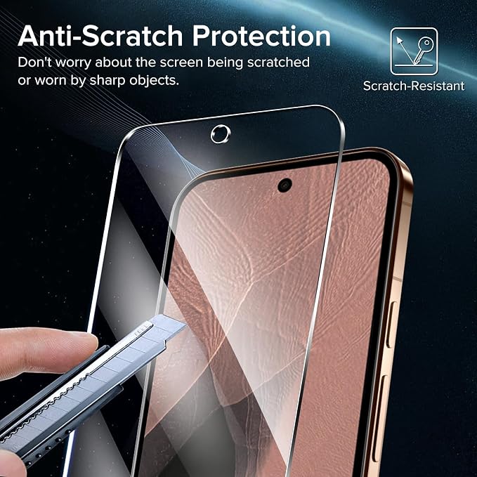 ivoler Screen Protector for Google Pixel 11 Pro XL Tempered Glass 3-Pack | with [Easy Installation Frame], Anti-Scratch Case Friendly Clear HD Film for Google Pixel 9 Pro XL 6.8inch - Image 3