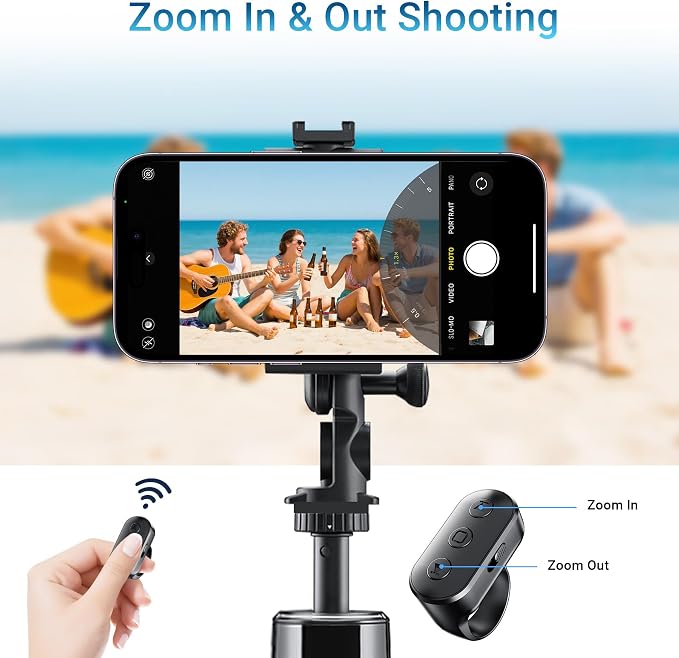 Phone Remote with Zoom for iPhone Android Camera Accessories, Phone Front/Rear Camera Flip Wireless Shutter, Content Creator Must Have Selfie Essentials for Photo Snap Tiktok YouTube Video Recording - Image 3