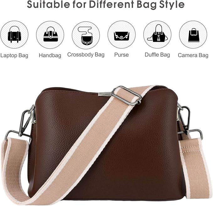 Replacement Purse Strap Shoulder Strap Adjustable Crossbody Strap for Women Crossbody Wide Shoulder Bag - Image 2