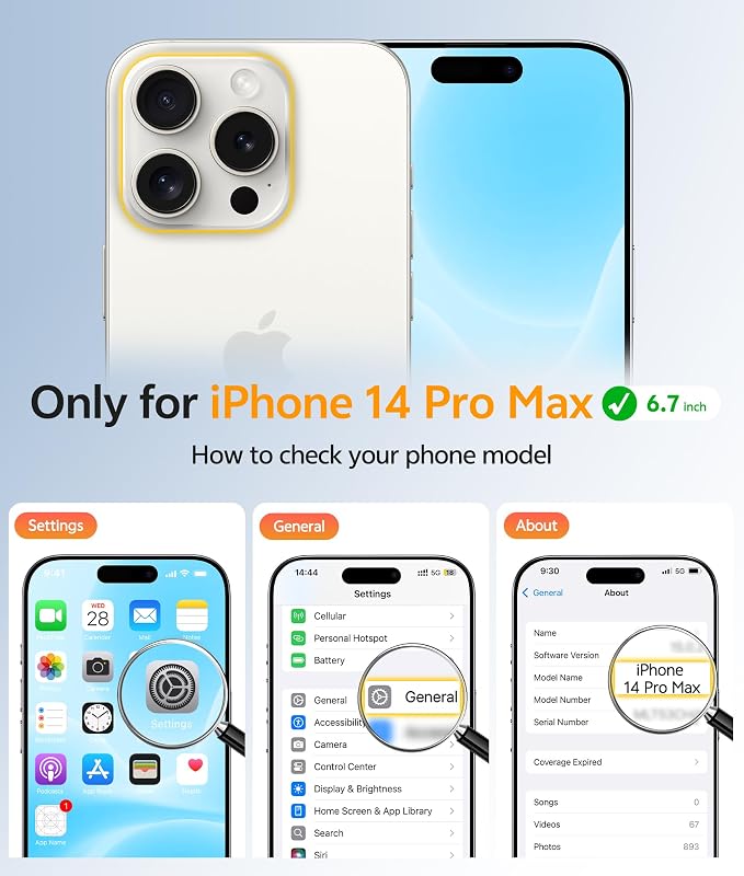 FNTCASE for iPhone 14 Pro Max Case, Fit for Magsafe, Glass Screen Protector | Full Camera Protection, Translucent Matte, 14FT Military Grade Drop Proof, Shockproof Protective Phone Cover, Teal - Image 2