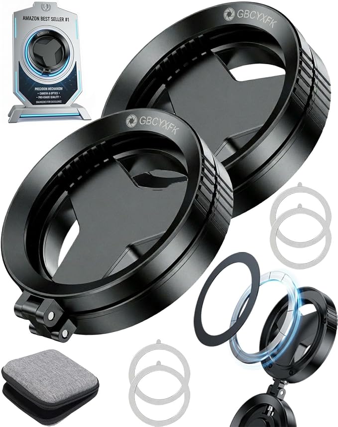 Anti-Glare Magnetic Phone Filter 2-in-1 Magnetic Cpl & Star Filter Lens for iPhone Anti Glare Camera Compatible with iPhone 12-17 Reduces Reflections Enhances Colors 52mm Polarizing Filters(Cpl2) by Unknown