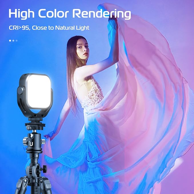 ULANZI VL66 RGB Adjustable Rechargeable 2500-6500K - Mini Video Portable Light on Camera, 2000mAh CRI95+ Dimmable, Ultra Bright Photo and Video Lighting, LED Fill Lamp for DSLR Camcorder Action Camera - Image 6