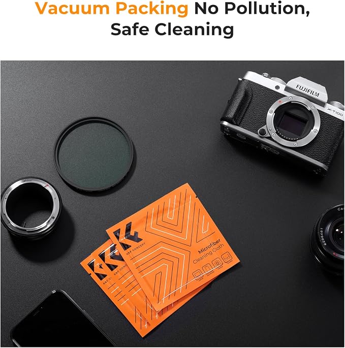 K&F CONCEPT 62mm Lens Cap, 9-in-1 Center Pinch Lens Cover + Anti-Loss | Keeper Leash + Microfiber Cleaning Cloth Kits Compatible with Nikon, Canon, Sony, Fujifilm Camera Lenses - Image 7