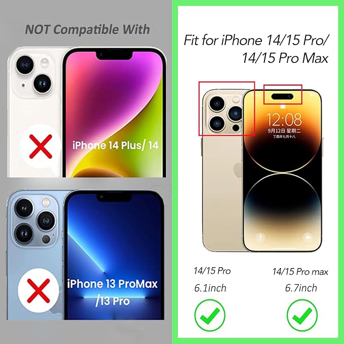 3PCS Rear Back Camera Lens Protector Tempered Glass for iPhone 14 Pro Max, iPhone 15 Pro Max - HD Clear Full Coverage Guard - Image 6
