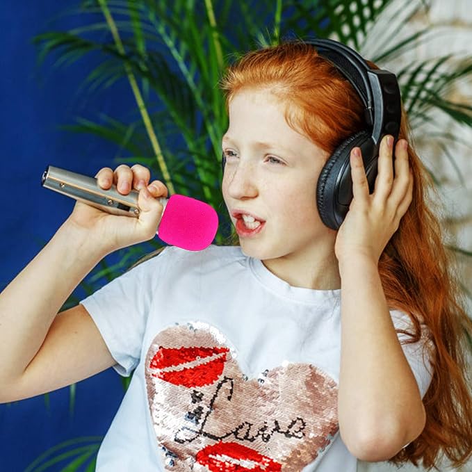 Microphone Covers Foam,20 Pack Thick Handheld Stage Microphone Windscreen Microphone Cover Foam Karaoke DJ Microphone Covers Disposable(10 Color) - Image 5