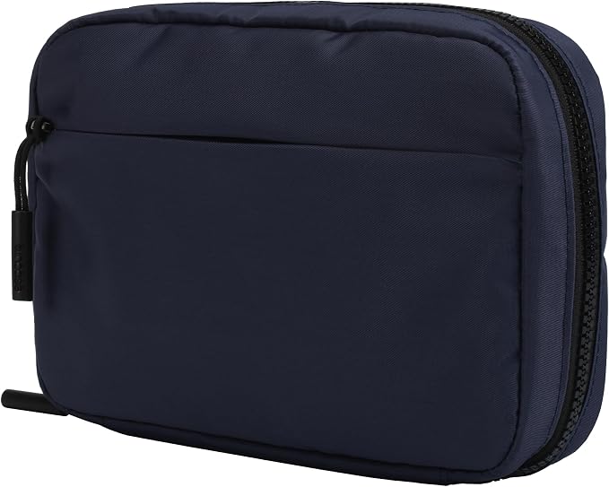 Incase Nylon Accessory - Electronics Organizer Bag - Small Travel Pouch for Cords - Camera Accessories - Compact Tech Bag with Faux-Fur Padded Compartment (Navy) - Image 5