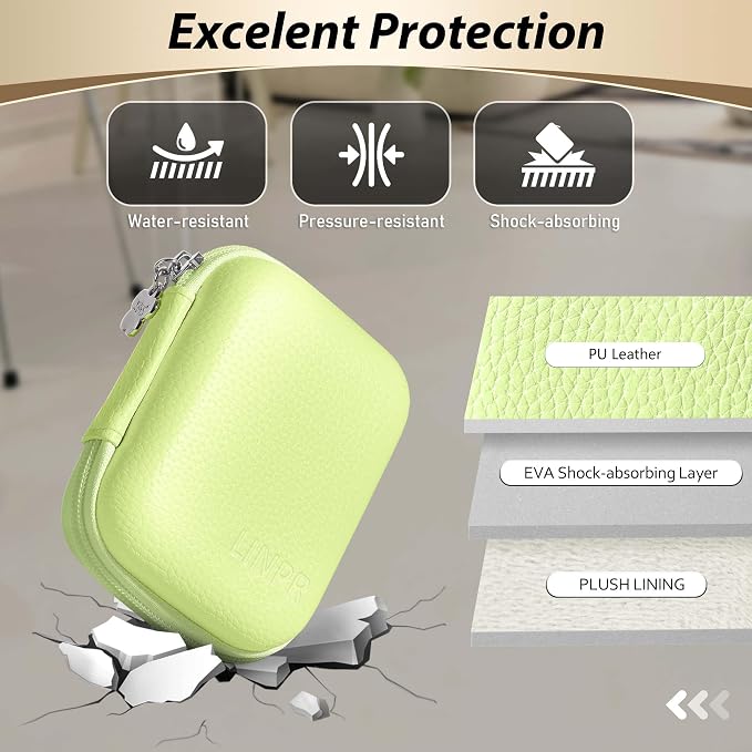 Digital Camera Case for KODAK PIXPRO FZ55/FZ45, Case Only, Mint Green | Fits CAMKORY DC403 and Canon PowerShot ELPH 360 HS Compact Digital Cameras, Small Hard Shell Camera Pouch with Mesh Pocket - Image 5