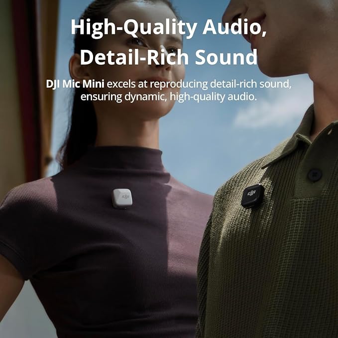 DJI Mic Mini (1 TX + 1 Mobile RX), Wireless Microphone for Smartphone | iPhone 17/16/15 & Android, USB-C Plug and Play, Compact & Lightweight, Cross-Gen Pairing, Noise Canceling - Image 3