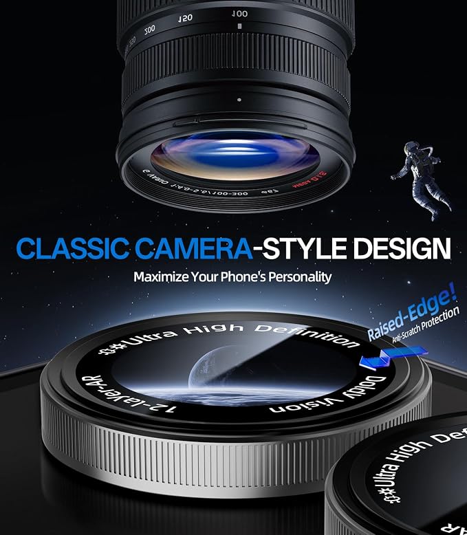 HelloDeere for Samsung Galaxy Z Flip 8 Camera Lens Protector, Military-Grade 9H+ Tempered Glass with AR Optical Tech HD Anti-Glare Anti-Scratch Metal Individual Ring Easy Install Case Friendly, Silver - Image 3