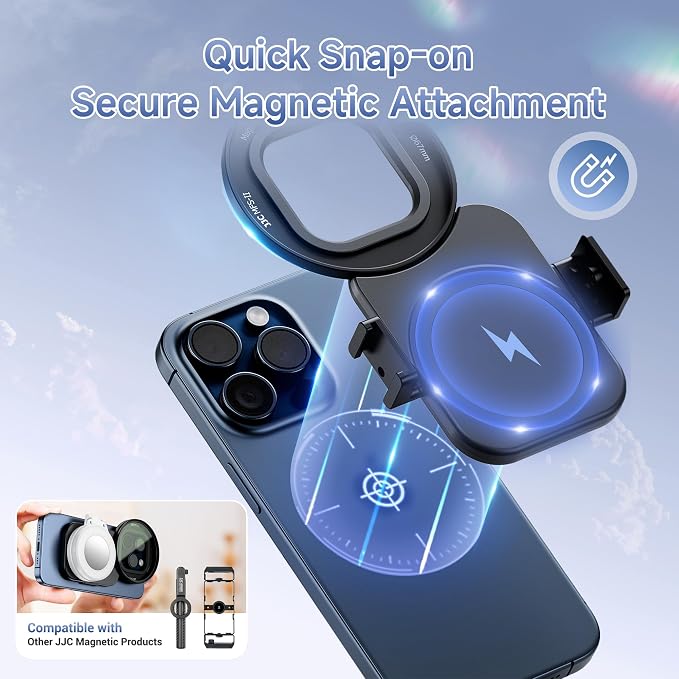 JJC CPL Filter for iPhone, Lens Mount Adapter with 67mm Polarizing Filter | Magnetic Lens Attachment for iPhone 16 15 14 Pro Max Plus, with 1/4" Screw & Cold Shoe, Ideal for Vlog/Video/Photography - Image 6