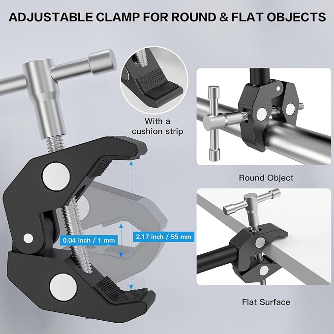 ZealSound Gooseneck Microphone Stand with Clamp, Flexible 13'' Boom Arm Mic Mount for Desk & Pipes, Compatible with Blue Yeti, Snowball, Razer, Pyle, Podcasting & Streaming - Image 3