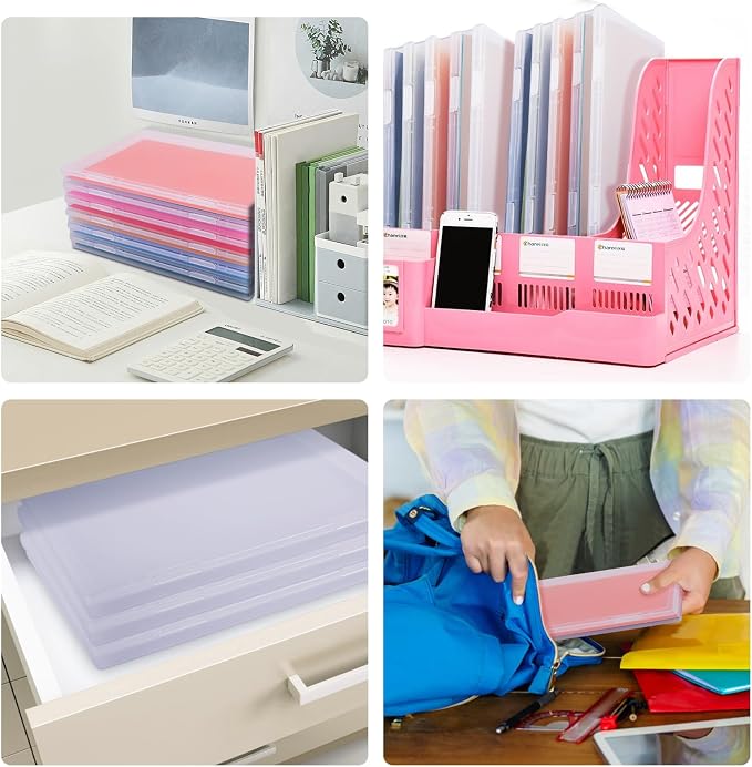 6 Pack Photo Storage Box, Fits 8" x 10" Photo & A4 Paper, Clear | Large Plastic Scrapbook Paper Storage with Latch, Photo Organizer for Protecting Photo, Craft, Scrapbook, Office Supply - Image 7
