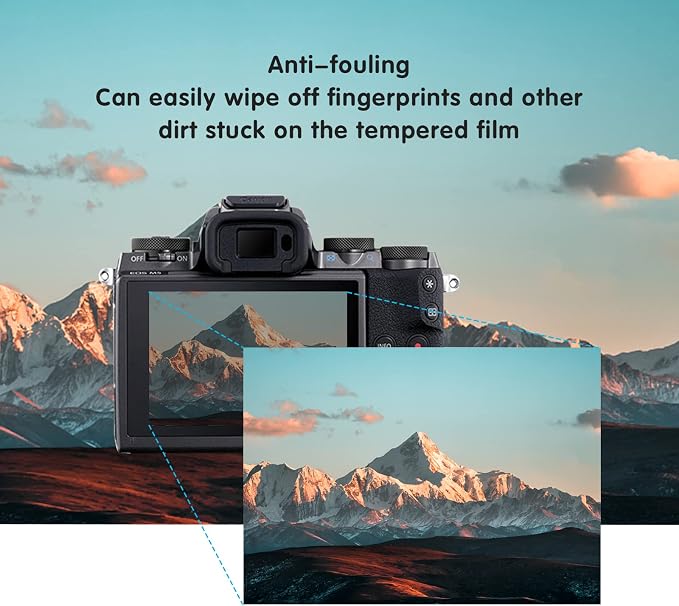 kinokoo Tempered Glass Film for fuji X-T100 Crystal Clear Film FUJIFILM XT100 Screen Protector Bubble-free/Anti-scratch(2 pack) - Image 5