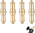 KuuGuu 4 PCS Standard 1/4 to 3/8 inch Metal Convertor Threaded Screw Tripod Adapter Spigot Stud for Flash Holder, Studio Light Stand, Ball Head (Copper) by KuuGuu
