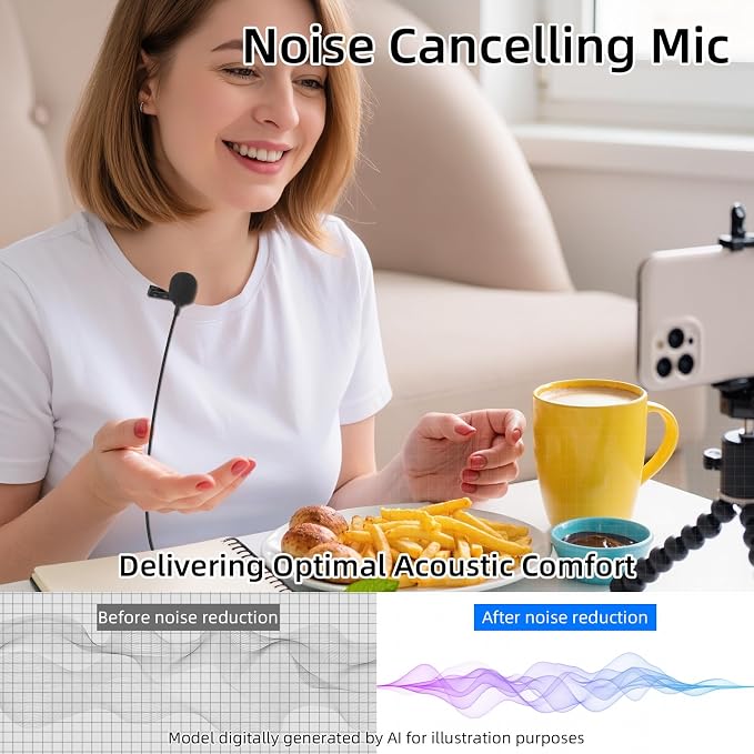 GELRHONR 3.5mm Lavalier Microphone, 3.5mm(1/8") TS Plug Invisible Lapel Microphone Wired for Public Speaking Amplifiers, Video Production, Events, Conferences 4.9FT (TS) - Image 4