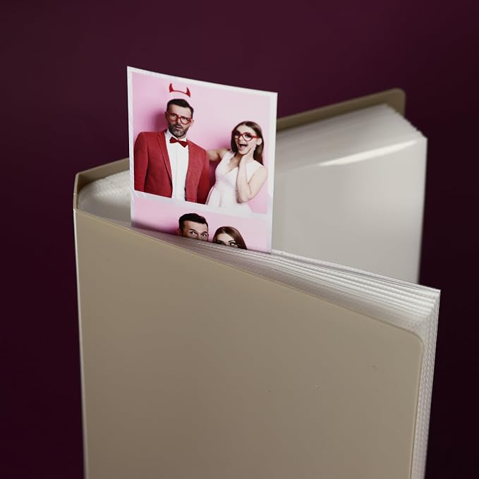 Photo Booth Photo Album - For Wedding or Party- Holds 120 Photobooth 2x6 Photo Strips - Slide In (GREIGE) - Image 2