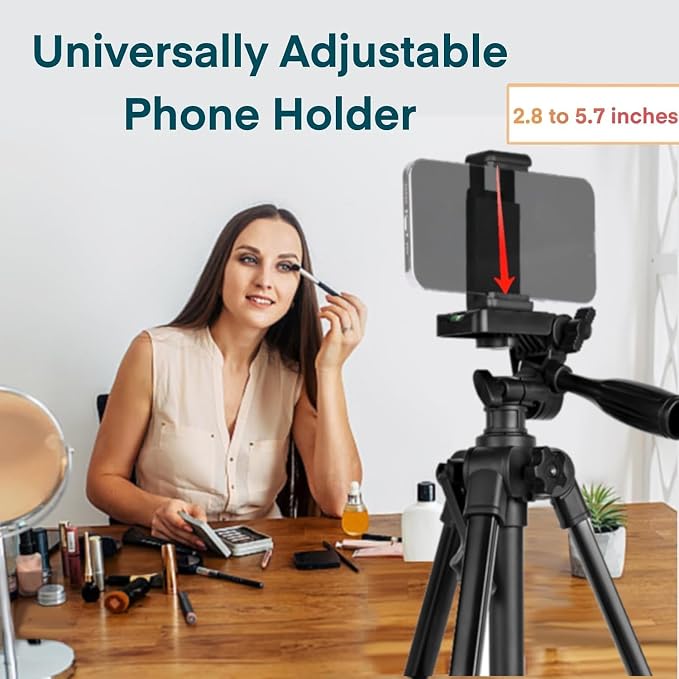Small Tripod for Camera, Mini Tripod for Projector, Phone, DSLR, Laser Level, Portable Adjustable 11"-25" Height, 5 lbs Capacity, 360 Rotation, Includes Carry Bag and Phone Holder - Image 5