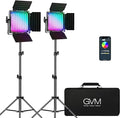 GVM RGB Video Lighting, Bi-Color Led Video Light Kit with APP Control, 2 Packs 850D Photography Lighting Kit CRI 97+ for Web Conference, YouTube, Gaming, Zoom, Aluminum Alloy Shell by GVMGreatVideoMaker