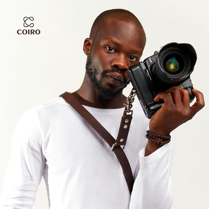 Leather Camera Strap Crossbody for DSLR, Mirrorless – Secure Dual Mount, Quick Release for Professional Photography - Image 6
