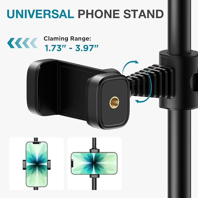 InnoGear Ring Light with Stand for Desk Computer Selfie Video 50 Modes | LED Lights for Video, Portable, 5 Color Modes, Adjustable, Monitor, Laptop, Recording, Streaming, Webcam Zoom Lighting - Image 4