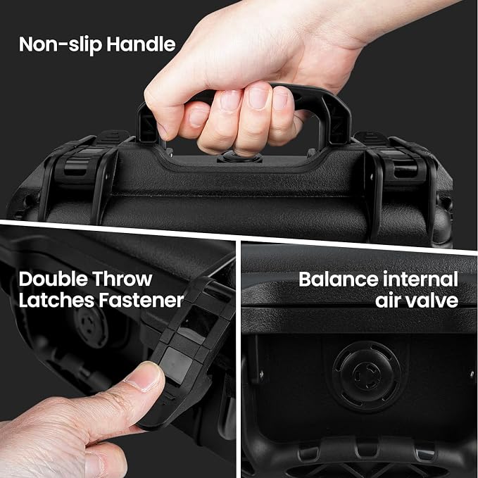 sarlar for XbotGo Falcon Hard Shell Case, Waterproof Protective Carrying Box with Custom Foam Insert for AI Action Camera and Quick Release Plate, Shockproof Travel Organizer, Lightweight and Durable - Image 6