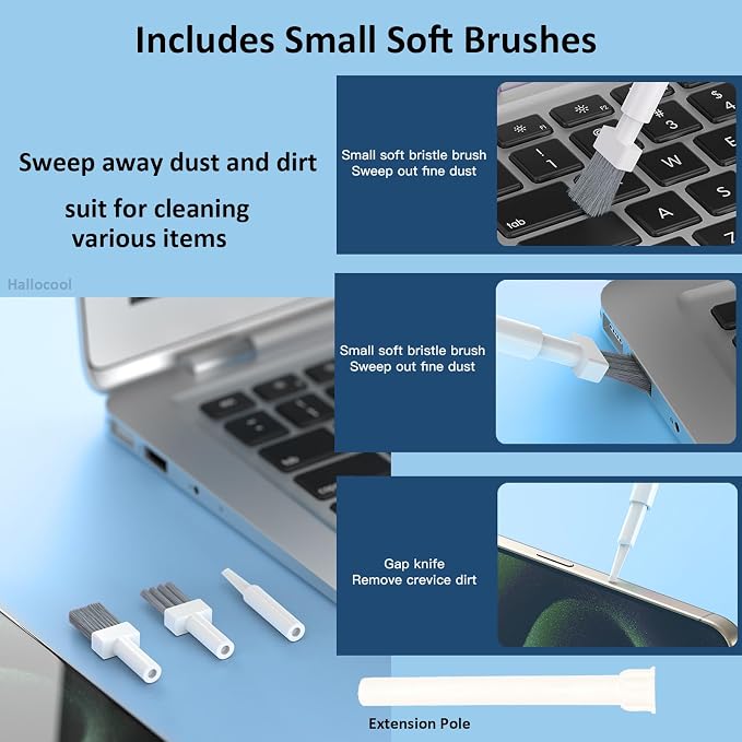 Electronics Cleaning Kit 32 in 1 Multi-Functional Keyboard Cleaning Kit | Phone Cleaning Tool Kit for Cleaning Computer, Keyboard, Earbuds, Laptop, Camera, Lens, Monitor - Image 5