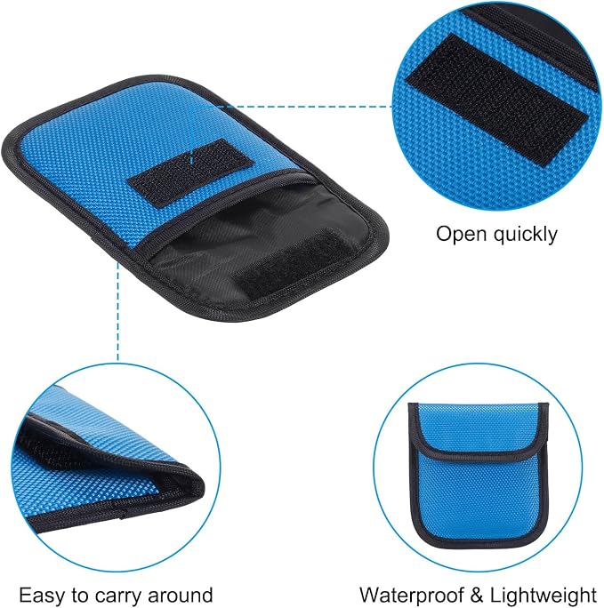 PATIKIL 2 Pcs Lens Filter Case, Camera Filter Case Portable Lens Filter Pouch Photography Fit Camera Bag Coat Pocket Drone for 25mm-58mm, Blue - Image 4
