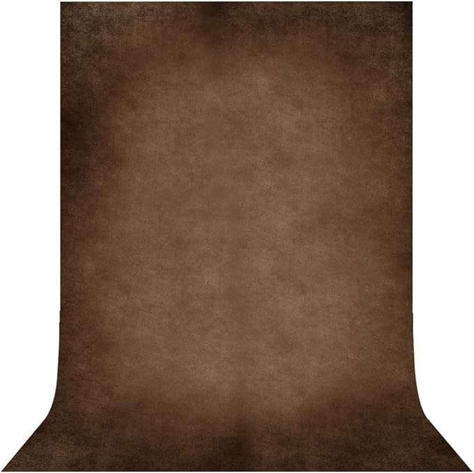 Brown Photography Backdrops for Photoshoot, Abstract Fabric 6x9ft | Vintage Studio Photo Backgrounds, Non Reflective, Easy to Use, for Portrait, Headshot, Product by TERSUM