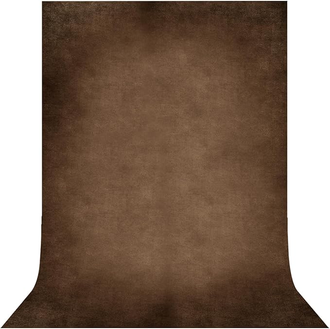Brown Photography Backdrops for Photoshoot, Abstract Fabric 10x10ft | Vintage Studio Photo Backgrounds, Non Reflective, Easy to Use, for Portrait, Headshot, Product by TERSUM