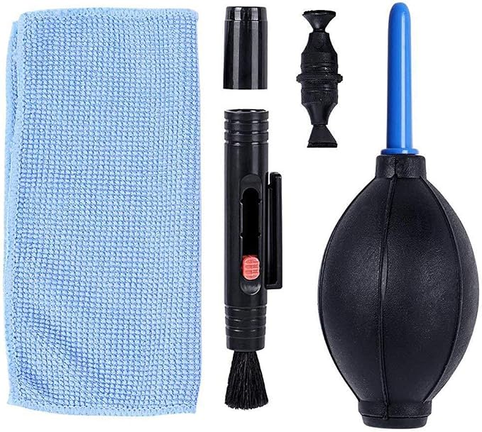 3IN1 Camera Cleaning Kit Suit Dust Cleaner Brush Air Blower Wipes Clean Cloth kit for Gopro for Canon Nikon Camcorder VCR by Unknown
