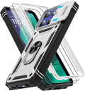 Gritup for Motorola Moto G Stylus 5G 2026 Case: G Stylus 5G 2025 Case with Screen Protector*2 [Magnetic Stand] [Slide Camera Cover] Shock Proof Military-Grade para G Stylus-5G-20255 White+Black by Gritup
