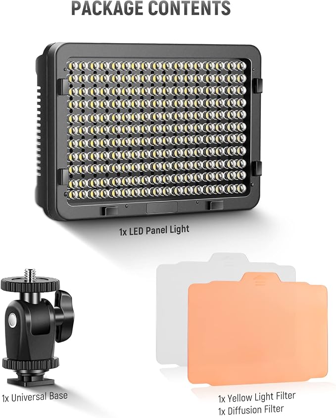 Neewer on Camera Video Light Photo Dimmable 176 LED Panel with 1/4" Thread for Canon, Nikon, Sony and Other DSLR Cameras, 5600K (Battery Not Included) | Compatible with Nikon Sony and Other DSLR Cameras, 5600K (Battery Not Included) - Image 8
