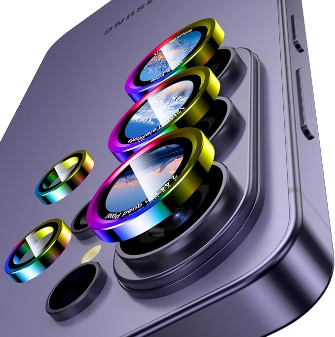 Uyiton for Samsung Galaxy S26 Ultra Camera Lens Protector, Unique Design | Case-Friendly, Ultra-Thin, Military-Grade Sapphire Glass with Aluminum Metal Rear Camera Screen Cover, Colorful - Image 7