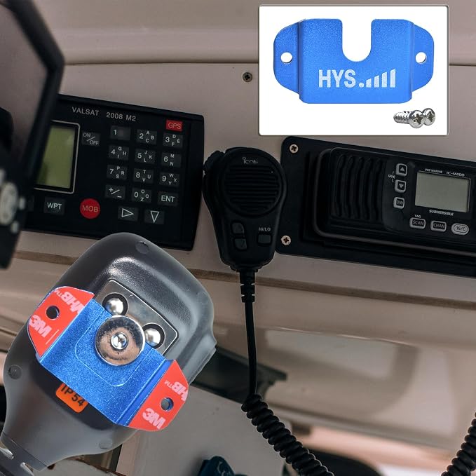 HYS Single Side 2-Way Radio Mount for Cobra Midland HT CB Radio/Speaker Mic | VHF UHF GMRS radio handheld transceivers, lightweight, carry between vehicles,ready to install, installs on any flat surface - Image 6