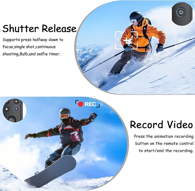 for Fujifilm Camera Rechargeable Shutter Release, Wireless Remote Control | Compatible with Fuji X-T30 II,X-S10,X-H2,X-H2S,X-T3,X-T4,X-T5,X-S20,X-T30,X-T50,X-M5,X100VI,X-E5,X Half - Image 4