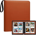 Veicevol 256-Pocket Album for Polaroid i-Type, 600 & SX-70 Photos, Brown | Designed for Fujifilm Instax Wide Photos, Water-Resistant PU Leather Cover, Zipper Closure, Securely Holds Up to 256 Photos by VEICEVOL