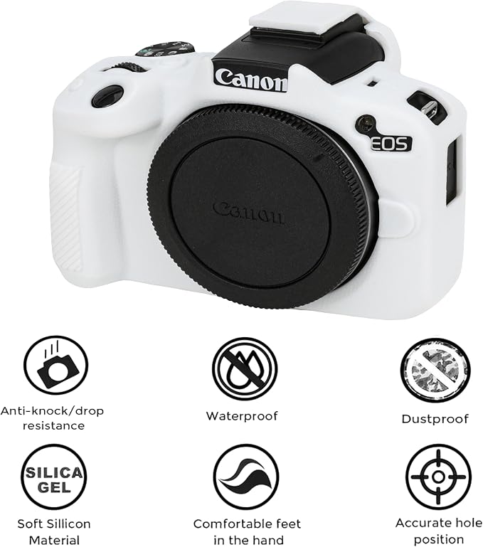 Case for R50, R50 Camera Silicone Protective Case, Lightweight, Anti-Scratch Slim Fit Soft Skin, R50 Accessories - White - Image 3