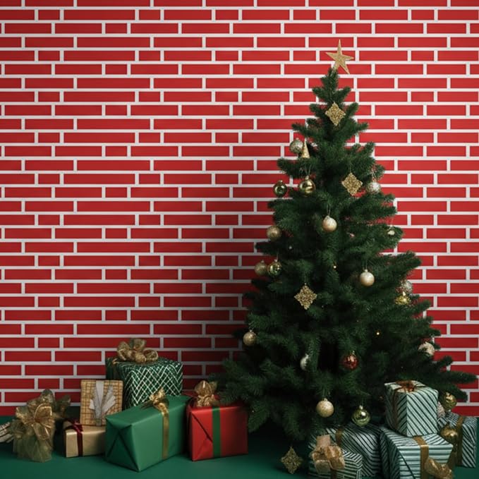10x8 ft Red Brick Wall Backdrop Fabric Brick Photo Background | Large Polyester Brick Backdrop Cover for Photoshoot Home Fireplace Decoration, Newborn Birthday Party Decor - Image 4