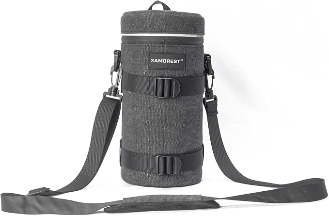 Camera Lens Case Lens Bag Compatible (4.33" x 9.25"(Canvas, Black)) - Image 5