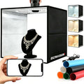 BENOISON Light Box Photography 16"x16" Portable Shooting Tent with 120 LEDs & 6 Backdrops for Jewelry Watches Cosmetics Food Photography by BENOISON